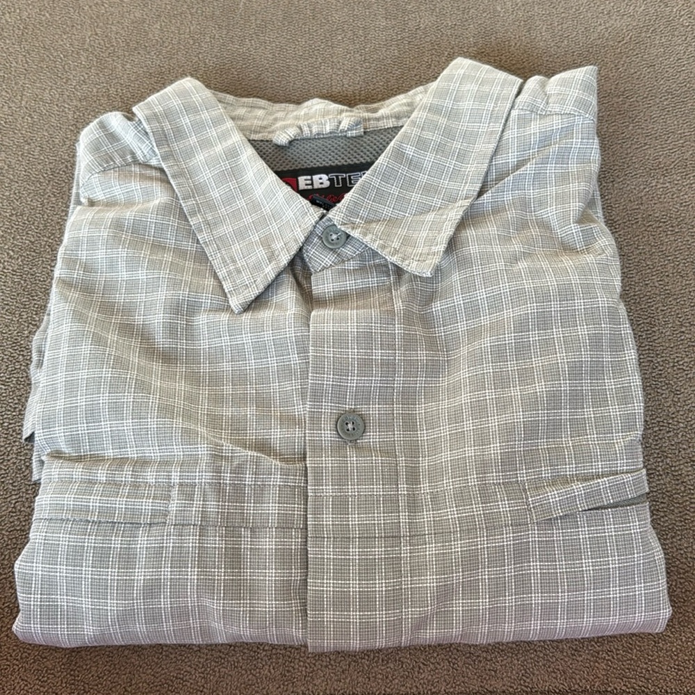 Eddie Bauer EBTEK breathable vented shirt Zippered pockets Men's XXL (NH)